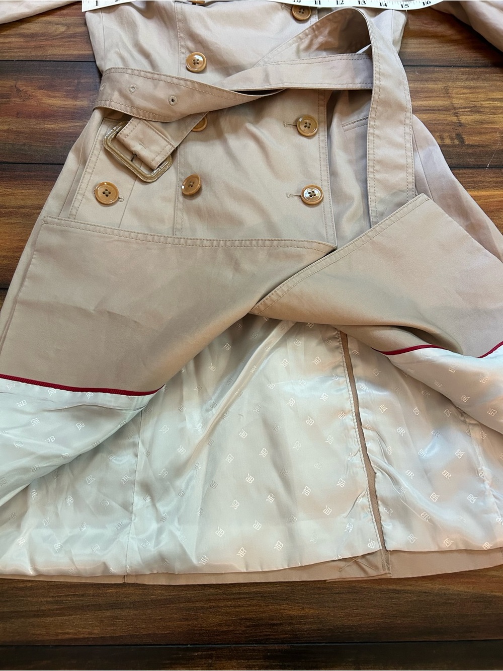 Banana Republic Classic Double-Breasted Trench Coat in Khaki XXS - Picture 5 of 7